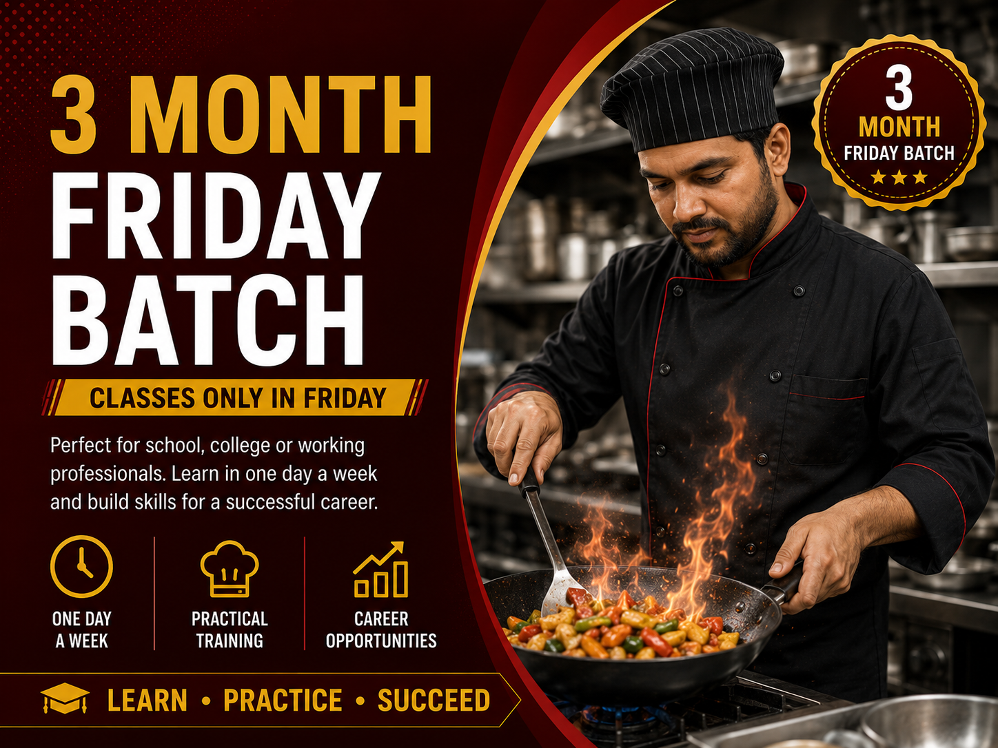 Professional Chef Course - Friday Batch (3 Month)
